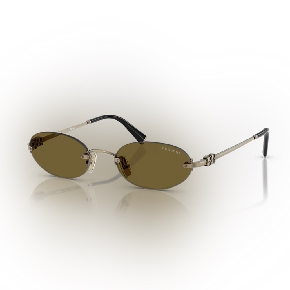 Miu Miu Gold Sunglasses for Woman